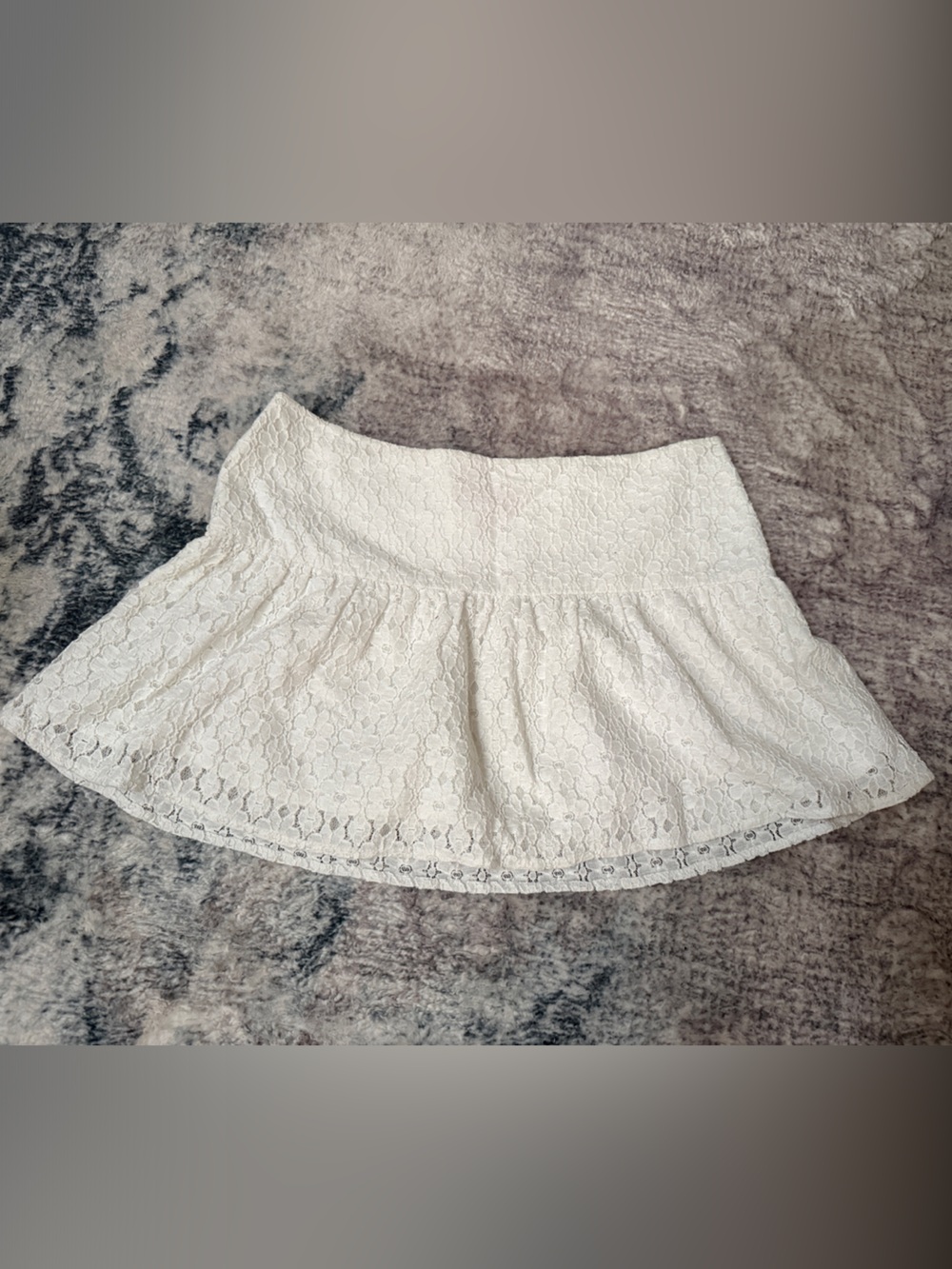 Lilly Pulitzer White Lace Flared Mini Skirt